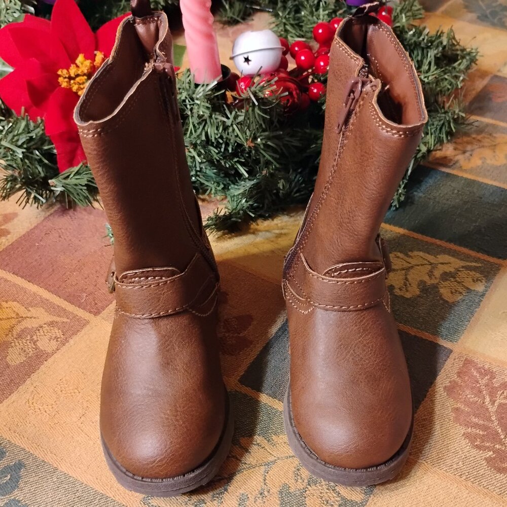 Carter"s Boots Toddler Kids Girl Size: 8 Color Brown